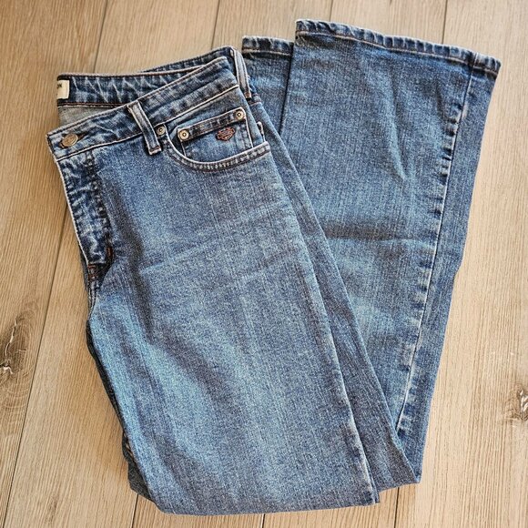 Harley Davidson Blue Jeans Women's 10P Bootcut LIKE NEW - Picture 1 of 8